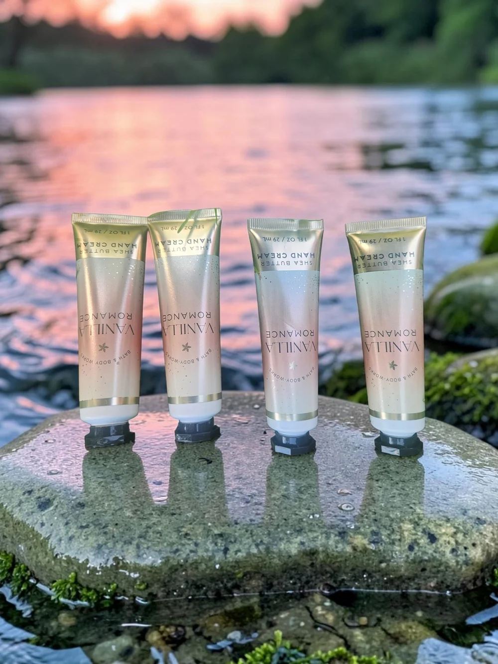 Bath & Body Works Vanilla Romance Hand Cream Set Of Four